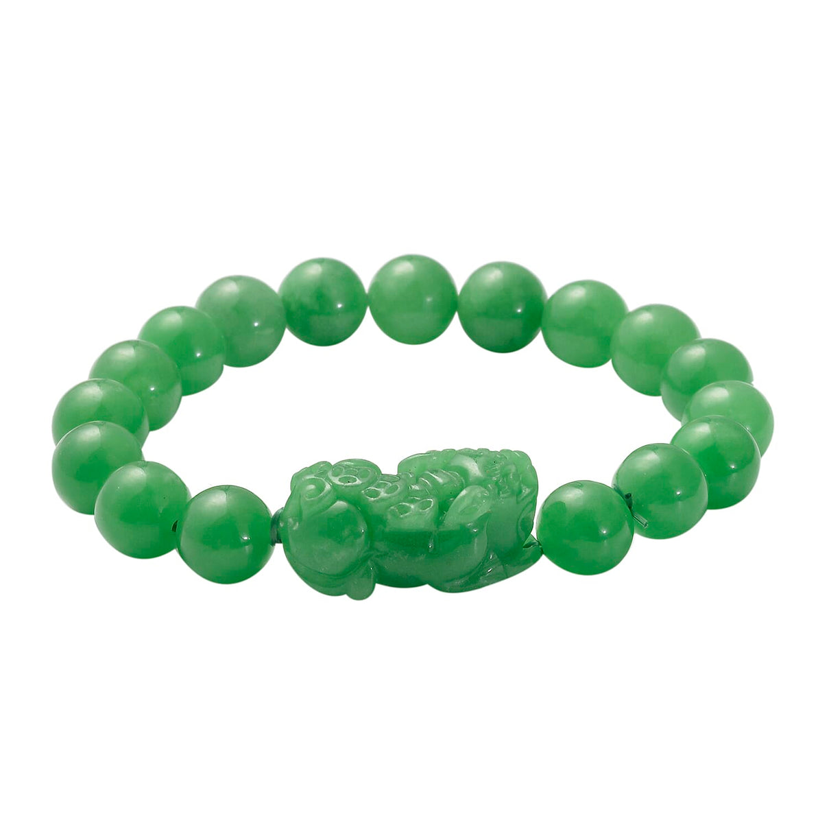 Enhanced Green Jade Stone Bracelet (Size 7 Stretchable) 200.00 Ct. 8098764 0