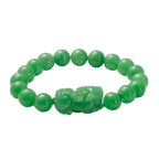 Enhanced Green Jade Stone Bracelet (Size 7 Stretchable) 200.00 Ct.