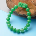 Enhanced Green Jade Stone Bracelet (Size 7 Stretchable) 200.00 Ct.
