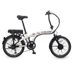 E-life Eglide City 6 Speed Folding Electric Bike - White - Black Charges in 2-3 Hrs, Up to 40 miles On A Single Charge