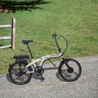 E-life Eglide City 6 Speed Folding Electric Bike - White - Black Charges in 2-3 Hrs, Up to 40 miles On A Single Charge