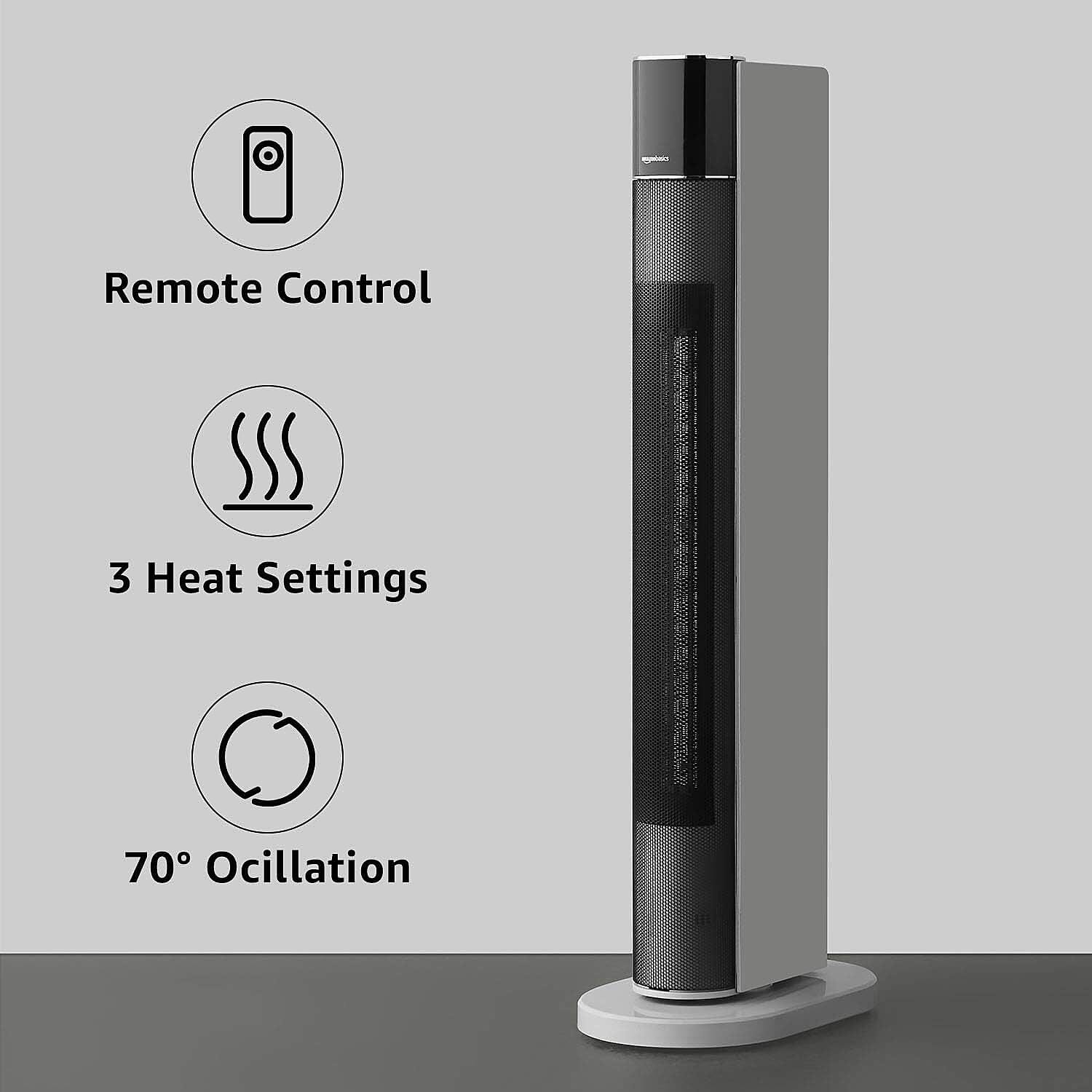 ECO Tower Heater &amp; Fan With 3 Heat Settings, Timer &amp; Remote Control 7698249 2