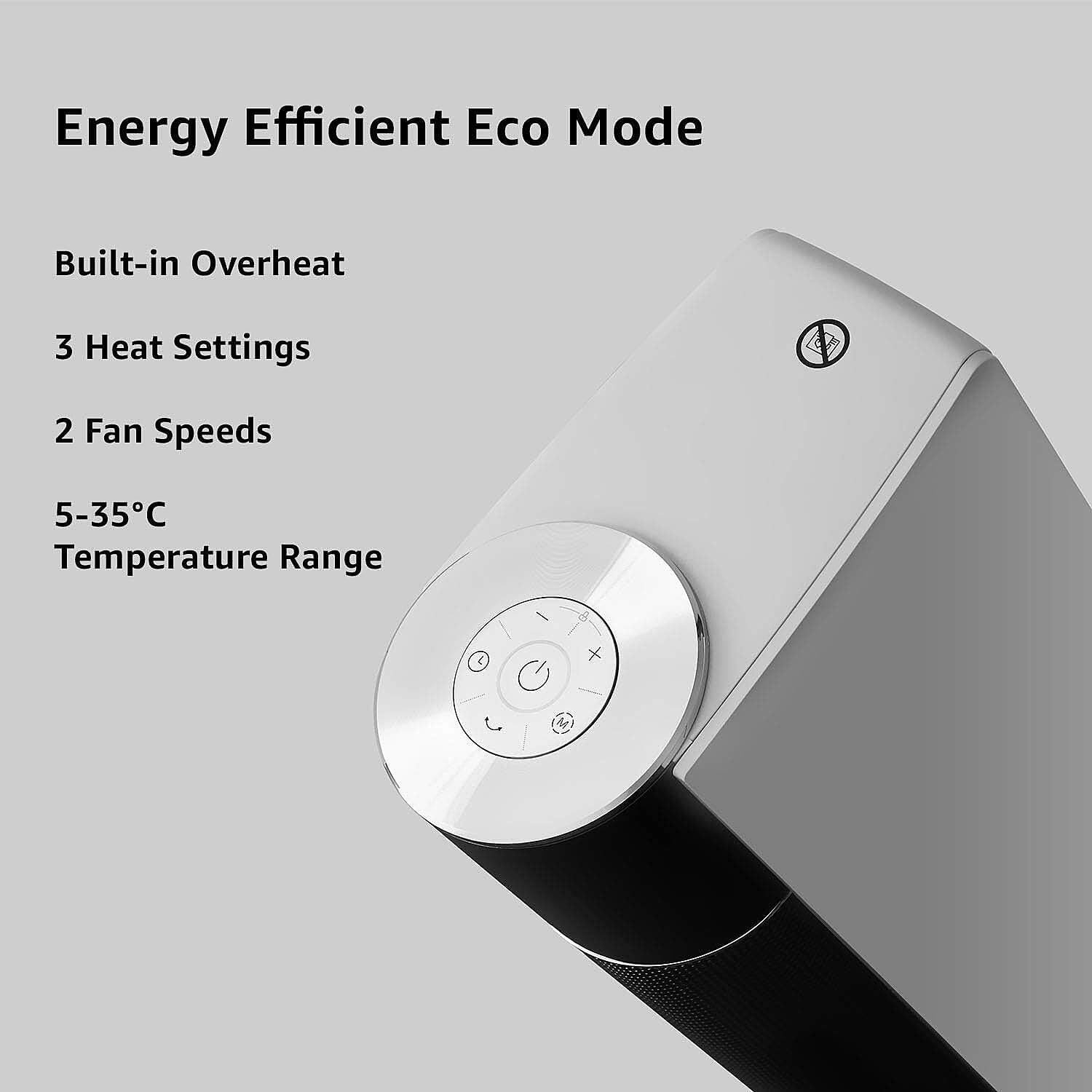 ECO Tower Heater &amp; Fan With 3 Heat Settings, Timer &amp; Remote Control 7698249 3
