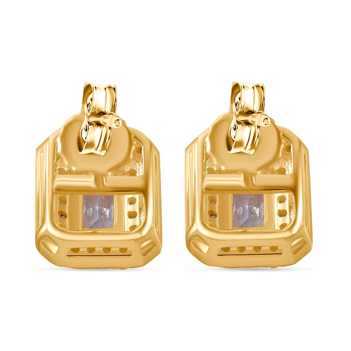 ELANZA 2.77 Ct. Simulated Diamond Double Halo Stud Earrings in Yellow Gold Plated Sterling Silver 6368922 4