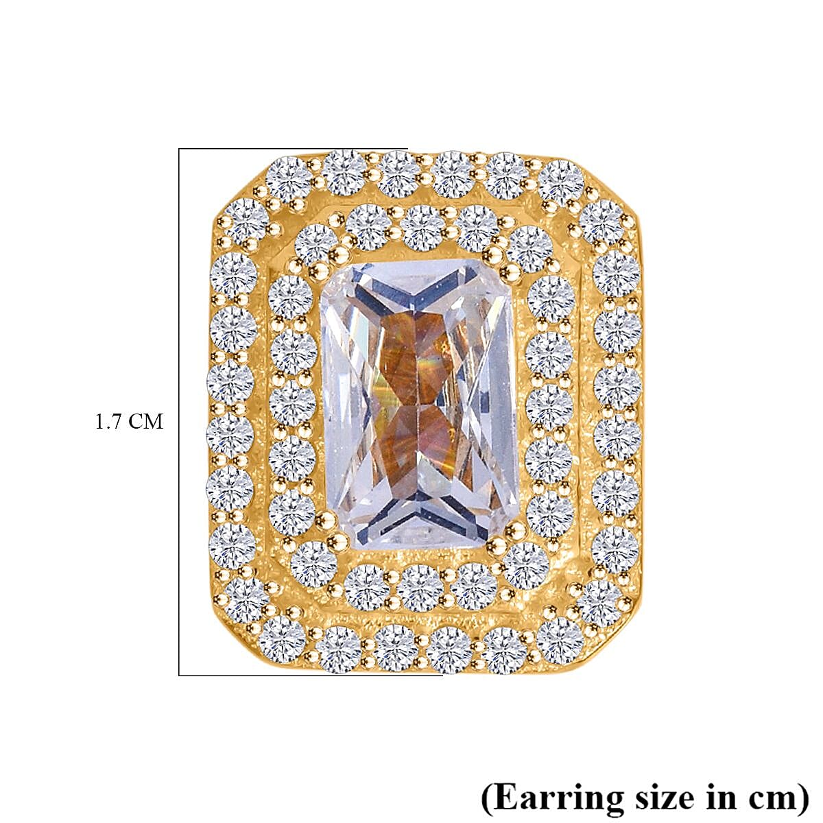 ELANZA 2.77 Ct. Simulated Diamond Double Halo Stud Earrings in Yellow Gold Plated Sterling Silver 6368922 5