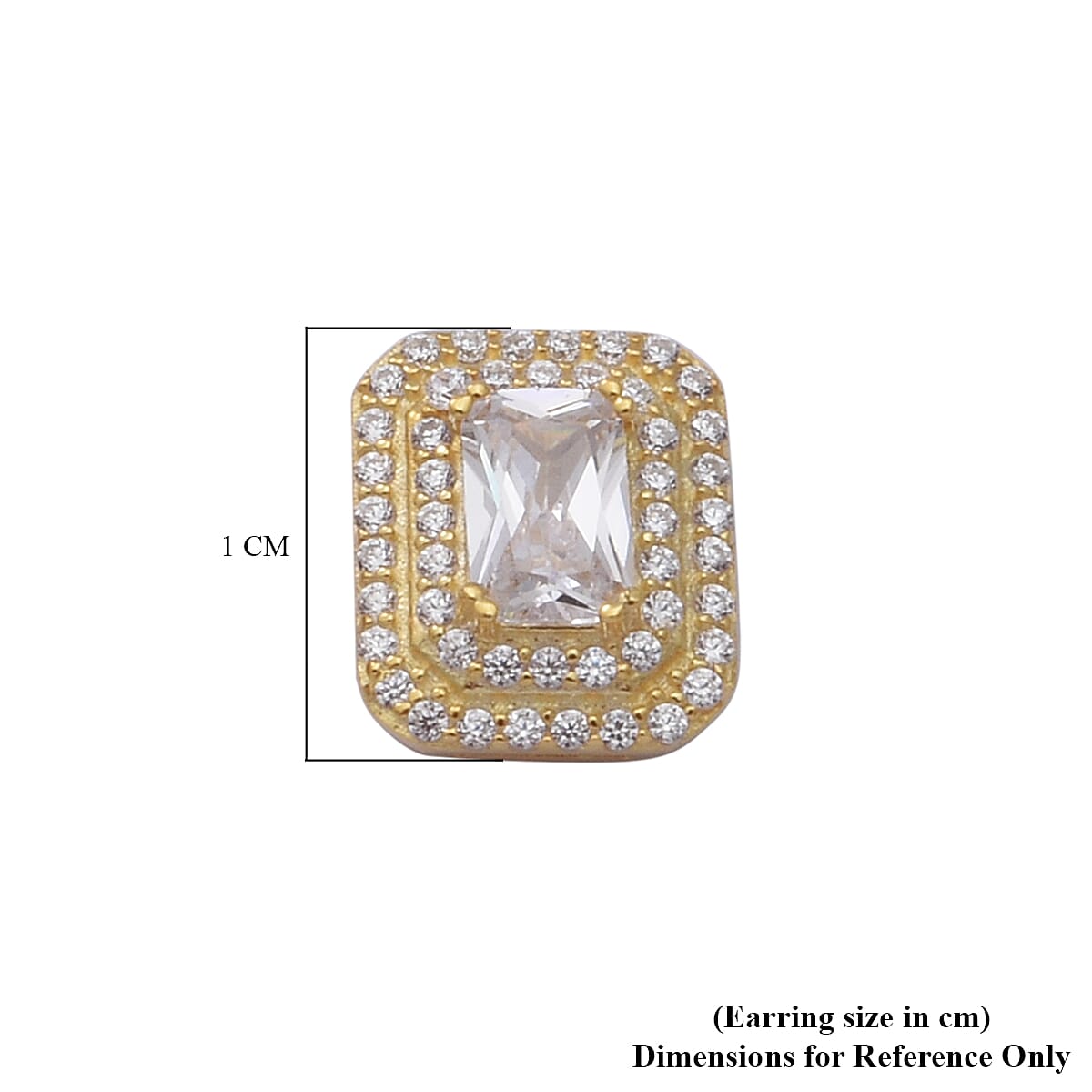 ELANZA 2.77 Ct. Simulated Diamond Double Halo Stud Earrings in Yellow Gold Plated Sterling Silver 6368922 9