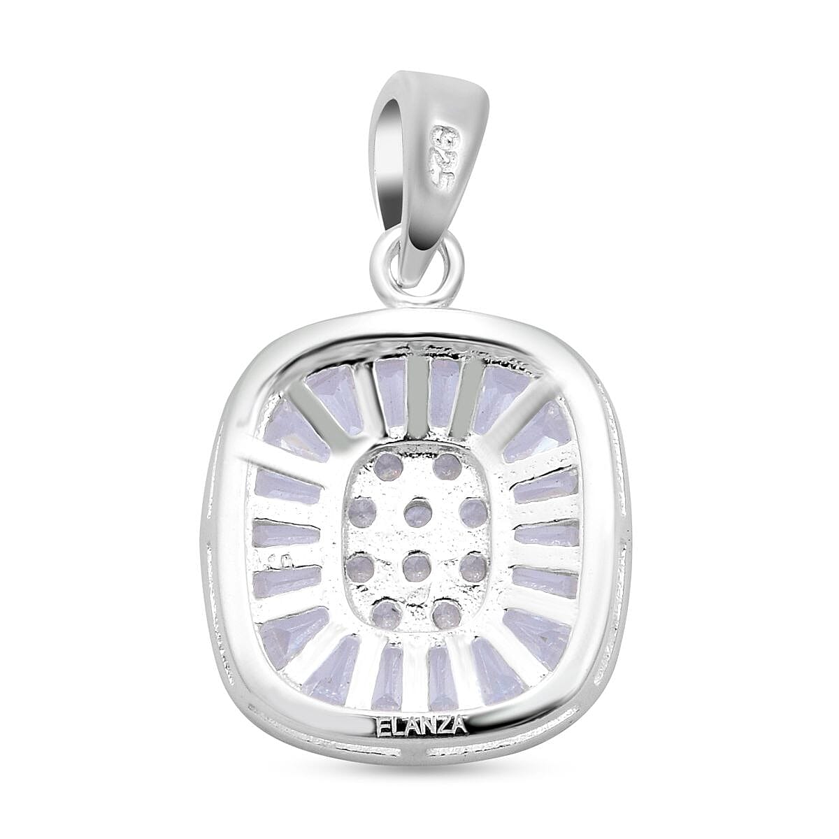 ELANZA Simulated Diamond Cluster Pendant in Sterling Silver 7212776 5
