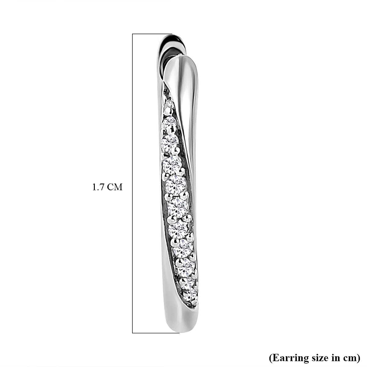 ELANZA Simulated Diamond Hoop Earrings in Platinum Overlay Sterling Silver 8852547 5