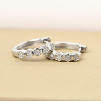 ELANZA  Hoop Earrings in Platinum Overlay Sterling Silver