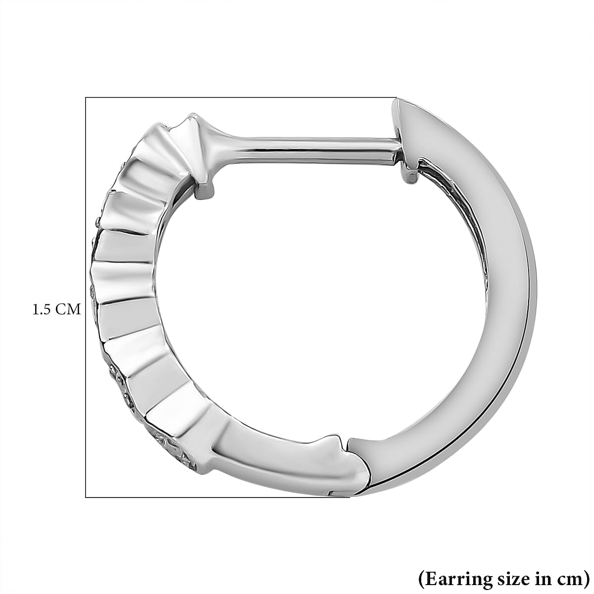 ELANZA  Hoop Earrings in Platinum Overlay Sterling Silver 8852556 5