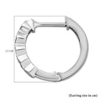 ELANZA  Hoop Earrings in Platinum Overlay Sterling Silver