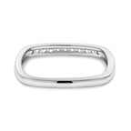 ELANZA Simulated Diamond Ring in Rhodium Overlay Sterling Silver