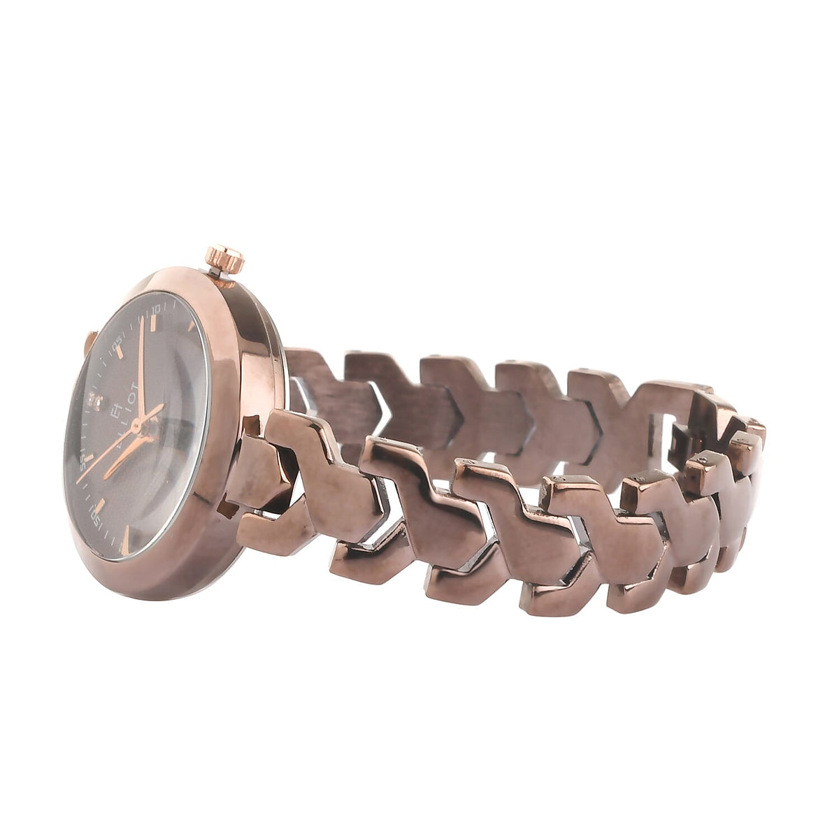 ELLIOT Japanese Movement Water Resistant Watch with Brown Colour Chain Strap 7341007 2