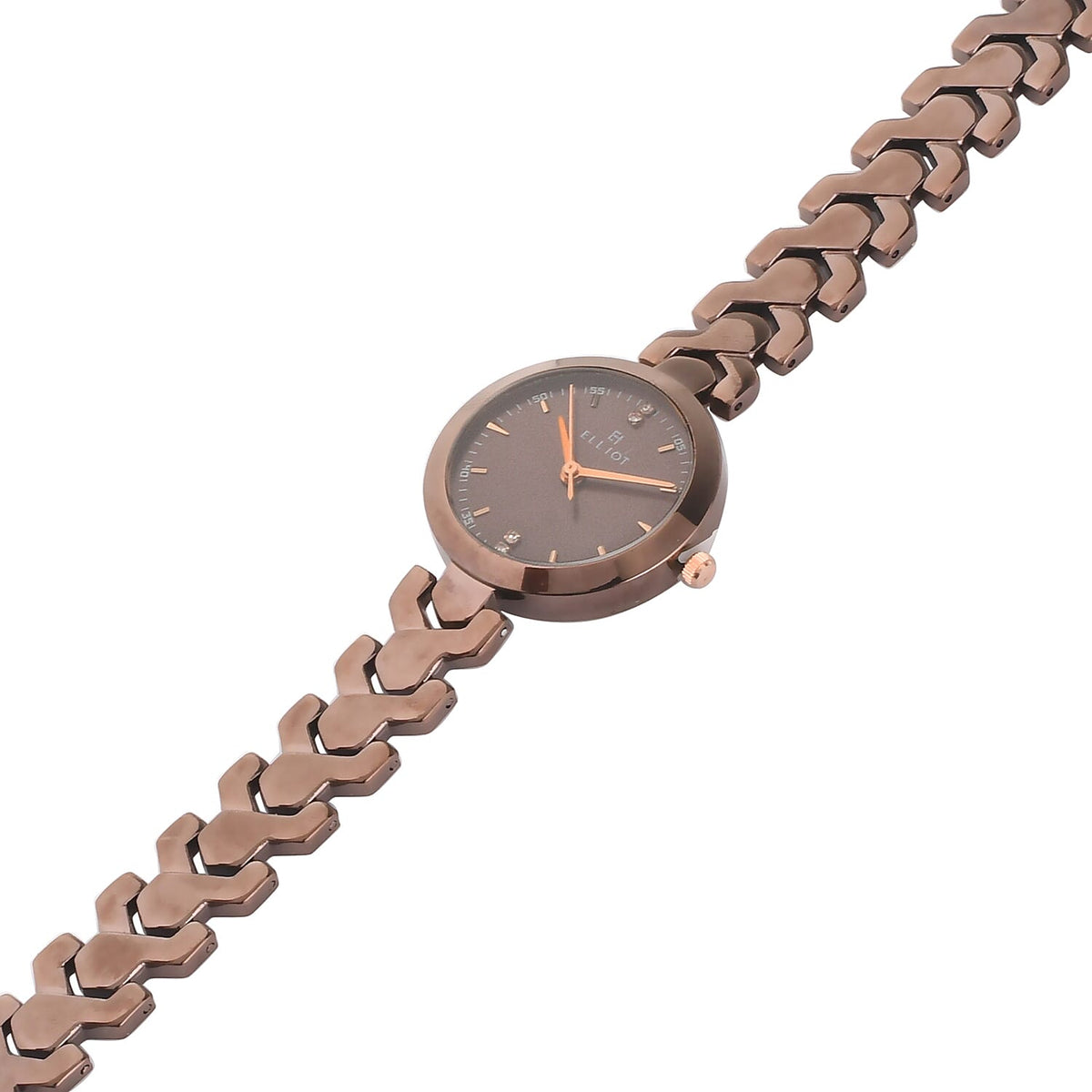 ELLIOT Japanese Movement Water Resistant Watch with Brown Colour Chain Strap 7341007 6