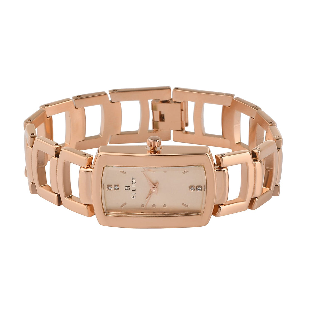 ELLIOT Japanese Movement Water Resistant Watch with Rose Colour Chain Strap 7341021 0
