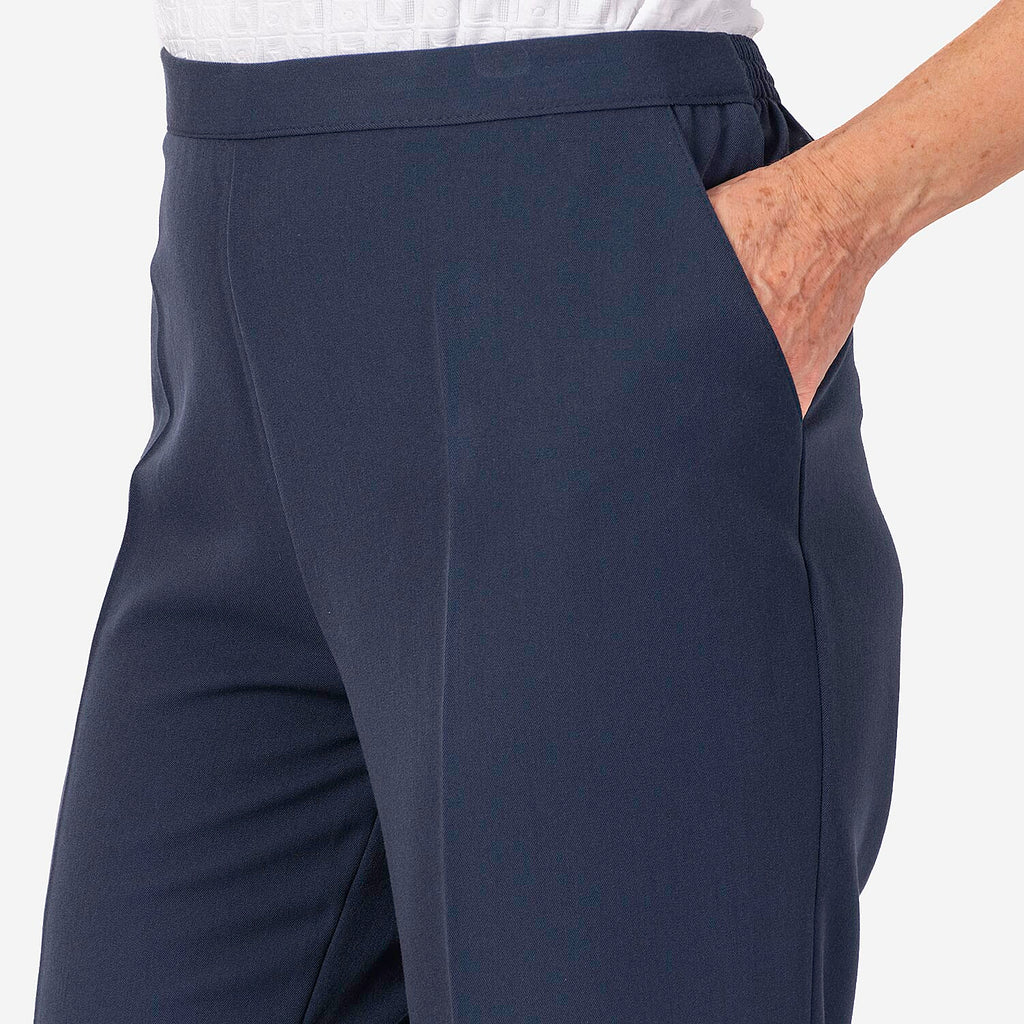 EMMA Two Way Stretchable Trouser (Size 10) - Navy