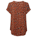 Emreco 100% Viscose Short Sleeve Top (Size 20) - Rust