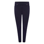 EMRECO Jean Style Bengaline Trouser with Elasticated Waistband and Functional Back Pockets (Size 14) - Navy