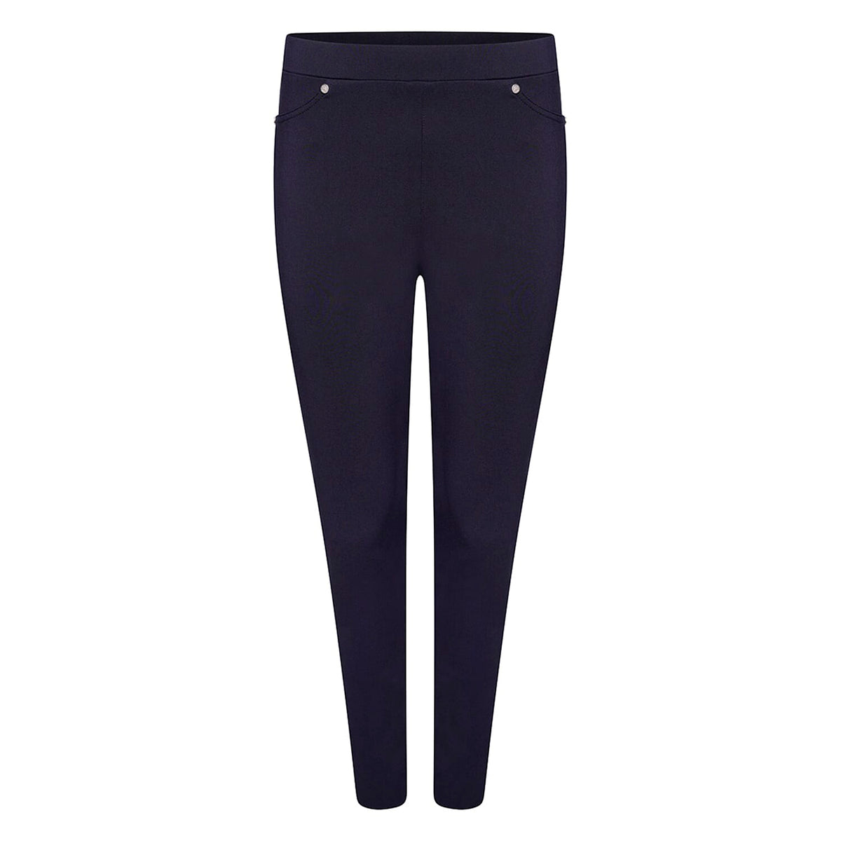 EMRECO Jean Style Bengaline Trouser with Elasticated Waistband and Functional Back Pockets (Size 14) - Navy 7212458 0
