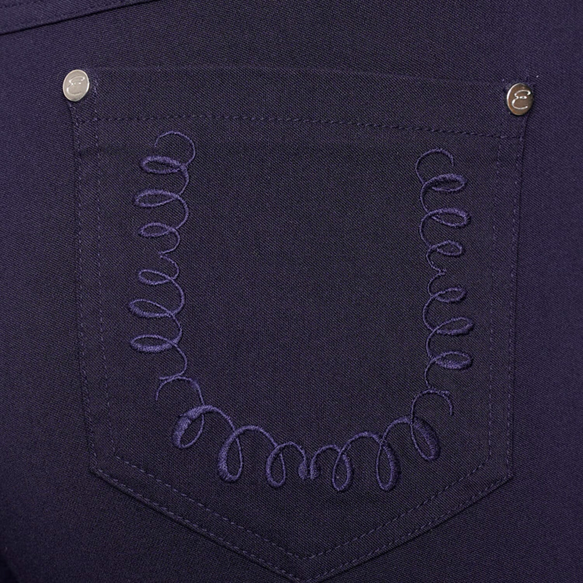 EMRECO Jean Style Bengaline Trouser with Elasticated Waistband and Functional Back Pockets (Size 14) - Navy 7212458 2