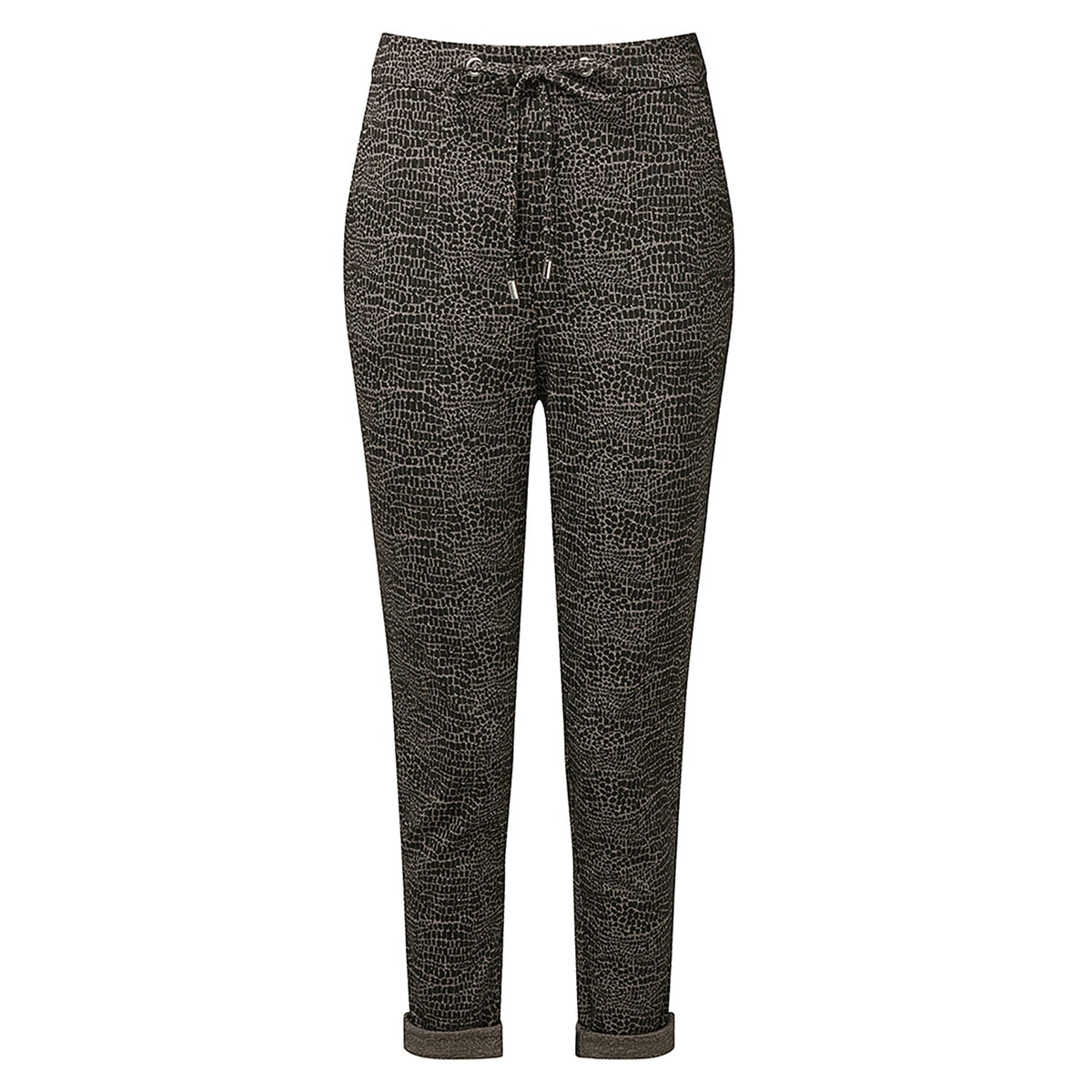 EMRECO Animal Pattern Ponte Jogger with Elasticated Waistband (Size 14) - Khaki 7212338 0