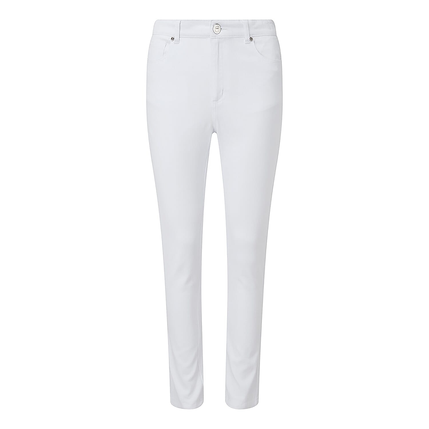 EMRECO Cotton Women's High-Rise Trouser UK10 - White 8954497 0