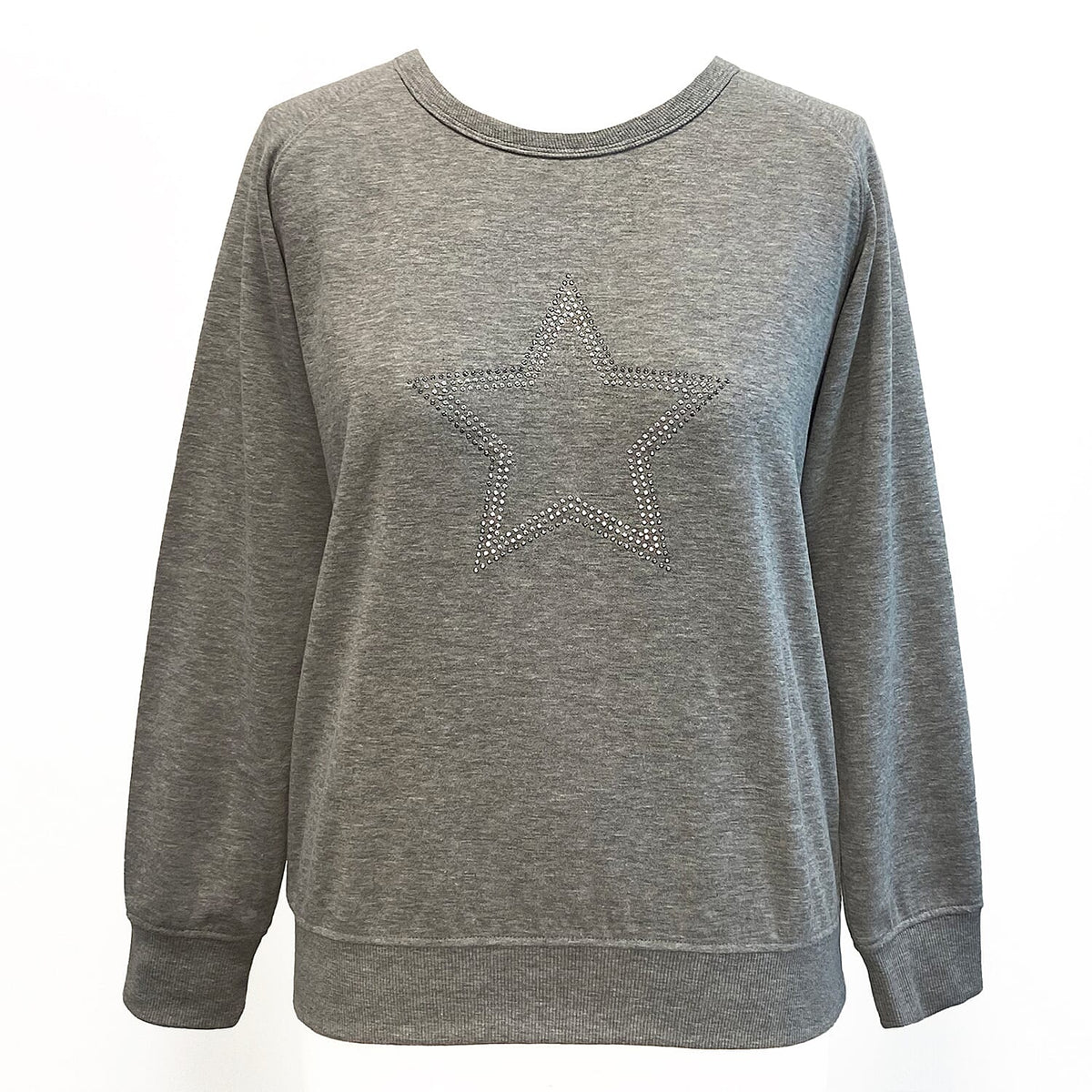 EMRECO Diamante Star Sweater with Long Sleeves (Size XL) - Grey 7212789 0