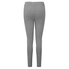 EMRECO Houndstooth Bengaline Trouser with Elasticated Waistband (Size 16)(27inch leg) - Black