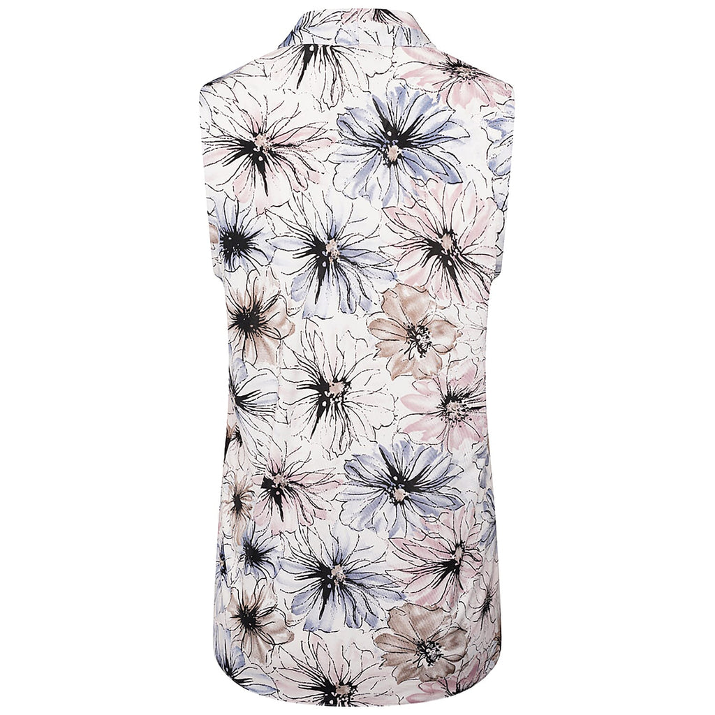 Emreco Sleeveless Jersey Shawl Neck Top (Size 18) - White