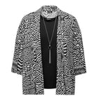 EMRECO 2 in 1 Patchwork Kimono and Cami with 3-4 sleeves (Size 16) - Black & White