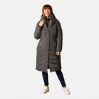 Emreco Shawl Collar Longline Padded Coat (Size 14) - Grey