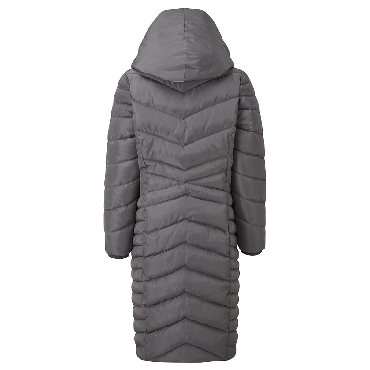 EMRECO Shawl Collar Longline Padded Women's Coat - Grey 7254979 3