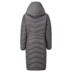 Emreco Shawl Collar Longline Padded Coat (Size 14) - Grey