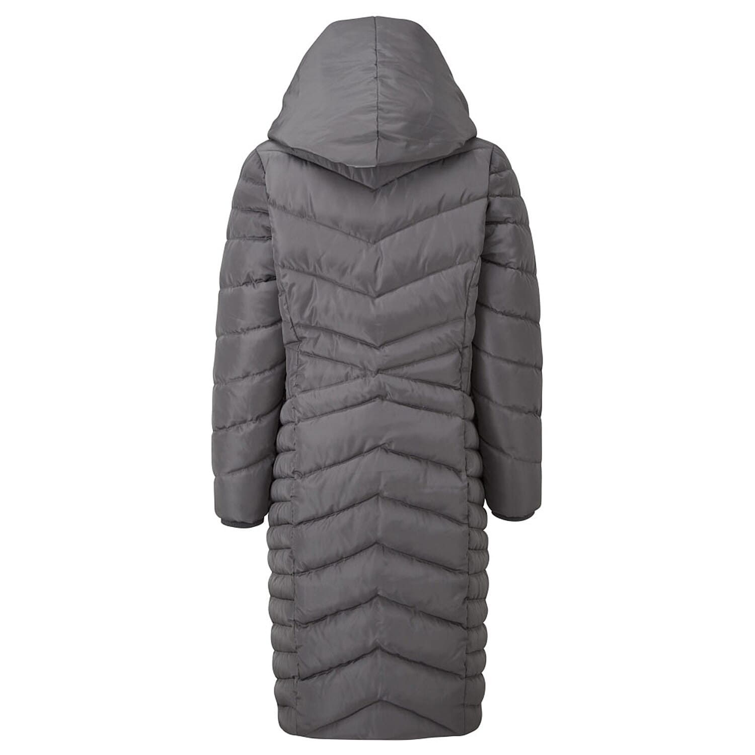 EMRECO Shawl Collar Longline Padded Women's Coat - Grey 7254979 3