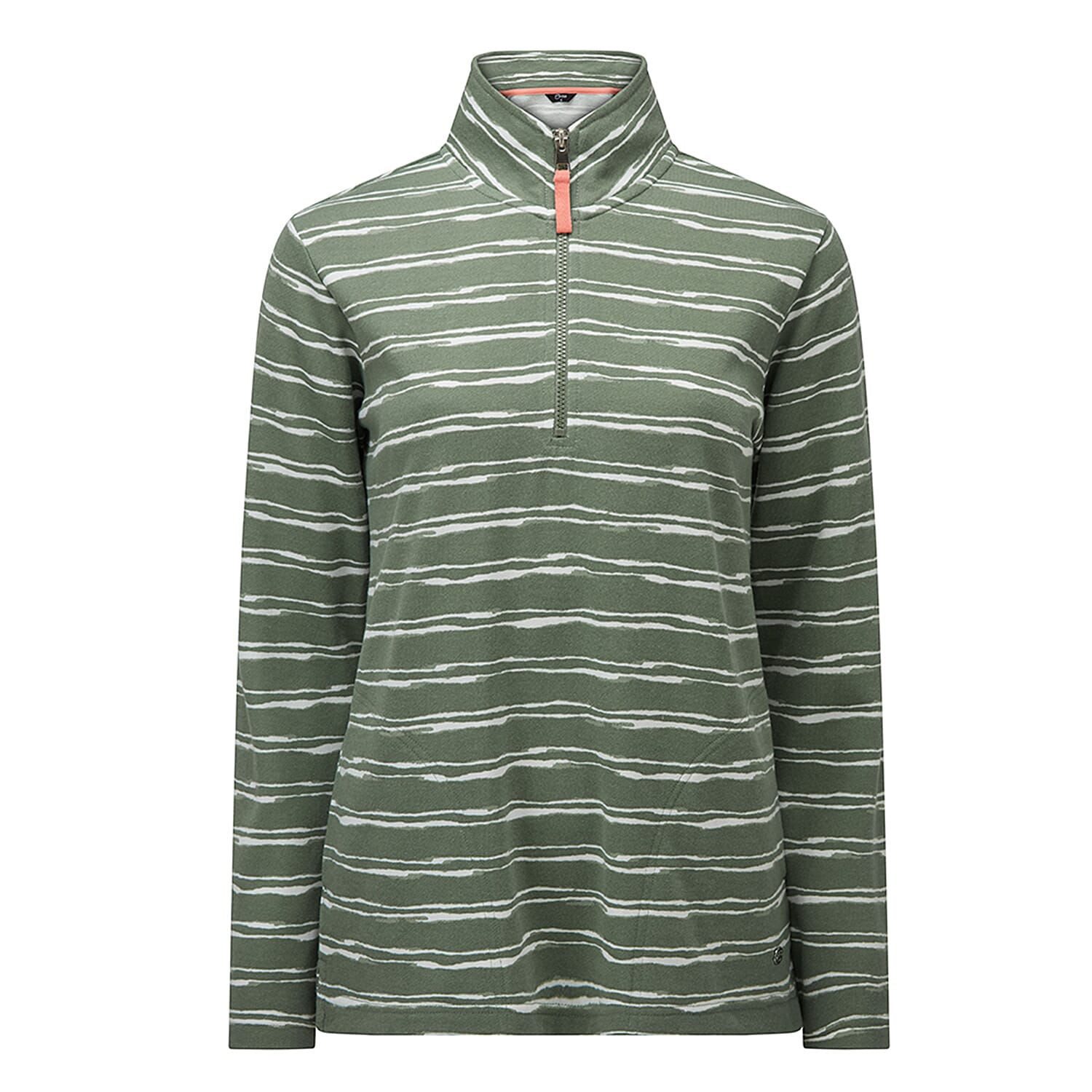 EMRECO Striped Half EMRECO Zip Sweatshirt with Long Sleeves (Size 10) - Khaki 7212761 0