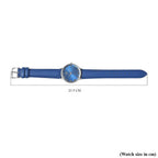 EON 1962 Swiss Movement Blue Sapphire 5 ATM Water Resistant Watch with Blue Leather Strap