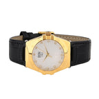 EON 1962 Ronda 763 Limited Edition Swiss Movement VVS- E-F 12 Lab Grown Diamonds Watch with 5ATM Water Resistance Leather Strap-Black