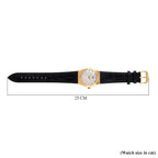 EON 1962 Ronda 763 Limited Edition Swiss Movement VVS- E-F 12 Lab Grown Diamonds Watch with 5ATM Water Resistance Leather Strap-Black