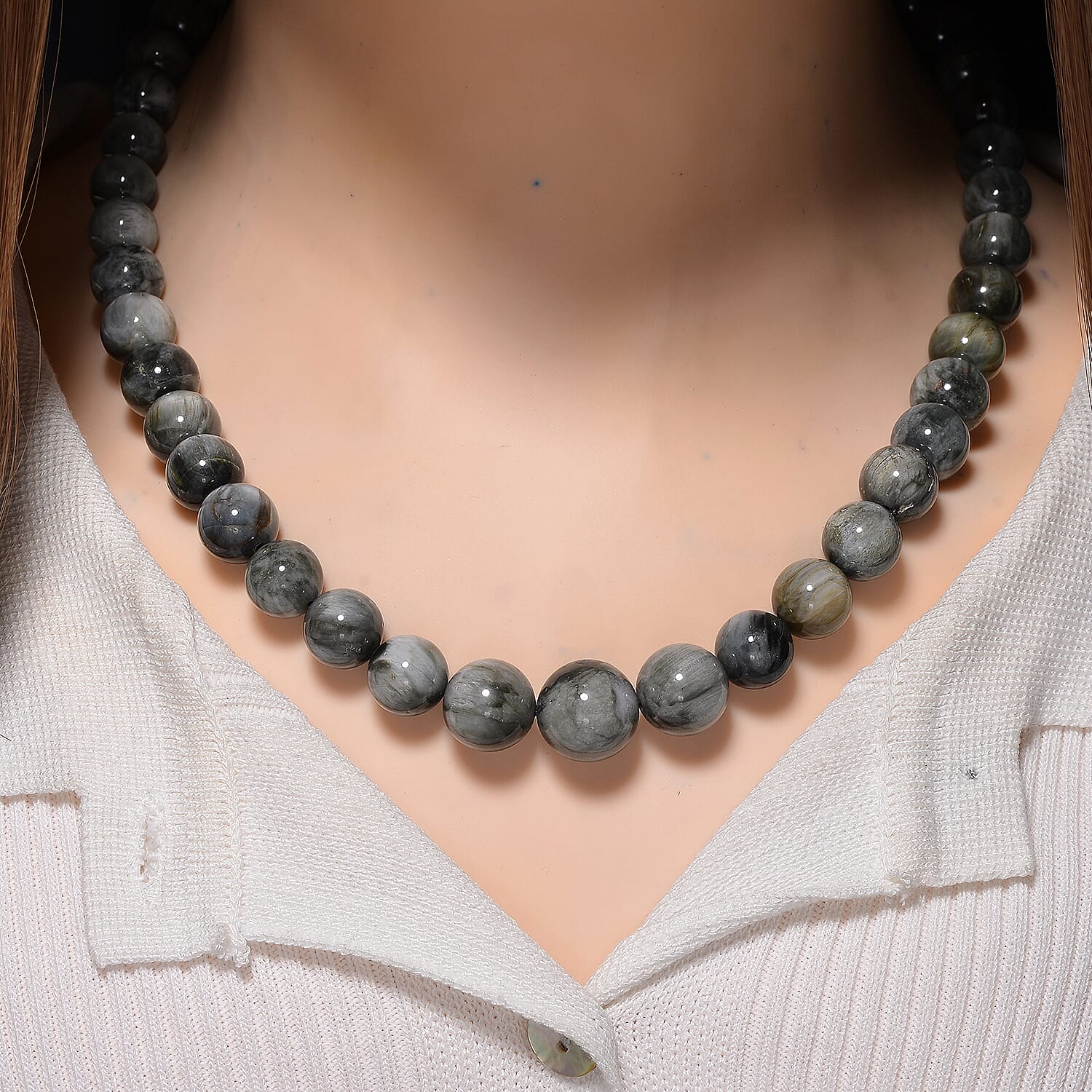 Eagle Eye Beads Necklace (Size - 20-2 Ext) with Lobster Clasp 420.00 Ct. 8185625 2