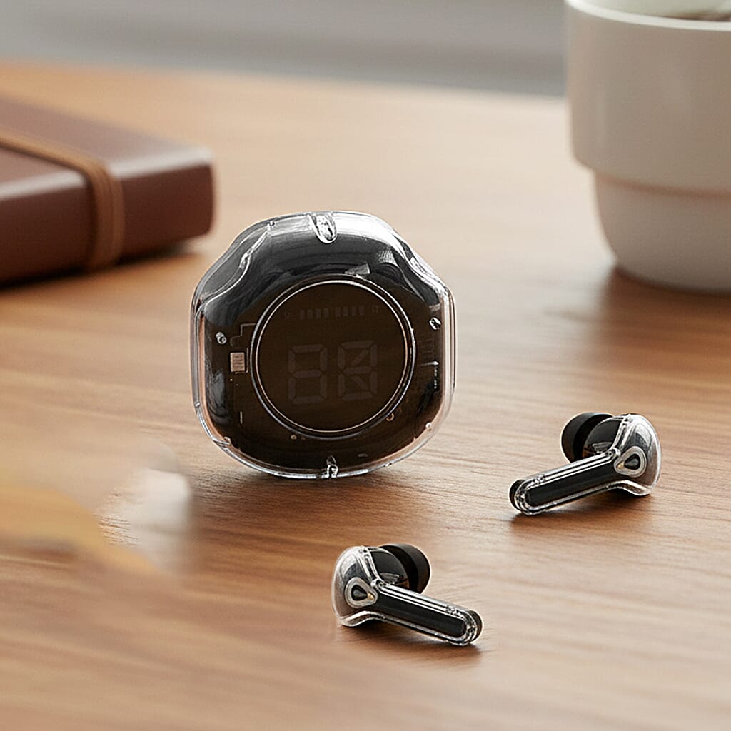 TWS Wireless Earbuds with Bluetooth 5.3, LED Battery Display Case, 30mAh Earbuds &amp; Up to 6 Hours Playtime - Black 8294335 2