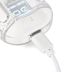 TWS Earbuds with Battery Display - 200mAh Charging Case - White
