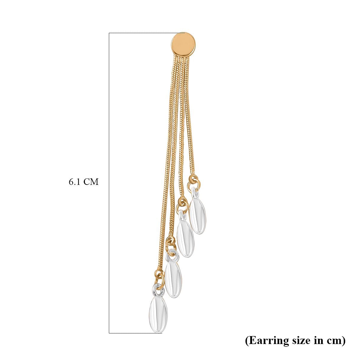 Tassel Dangle Earrings in Dual Tone 7549751 4
