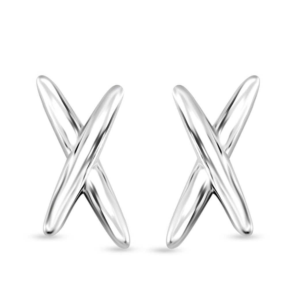 Designer Inspired Kiss Earrings - White