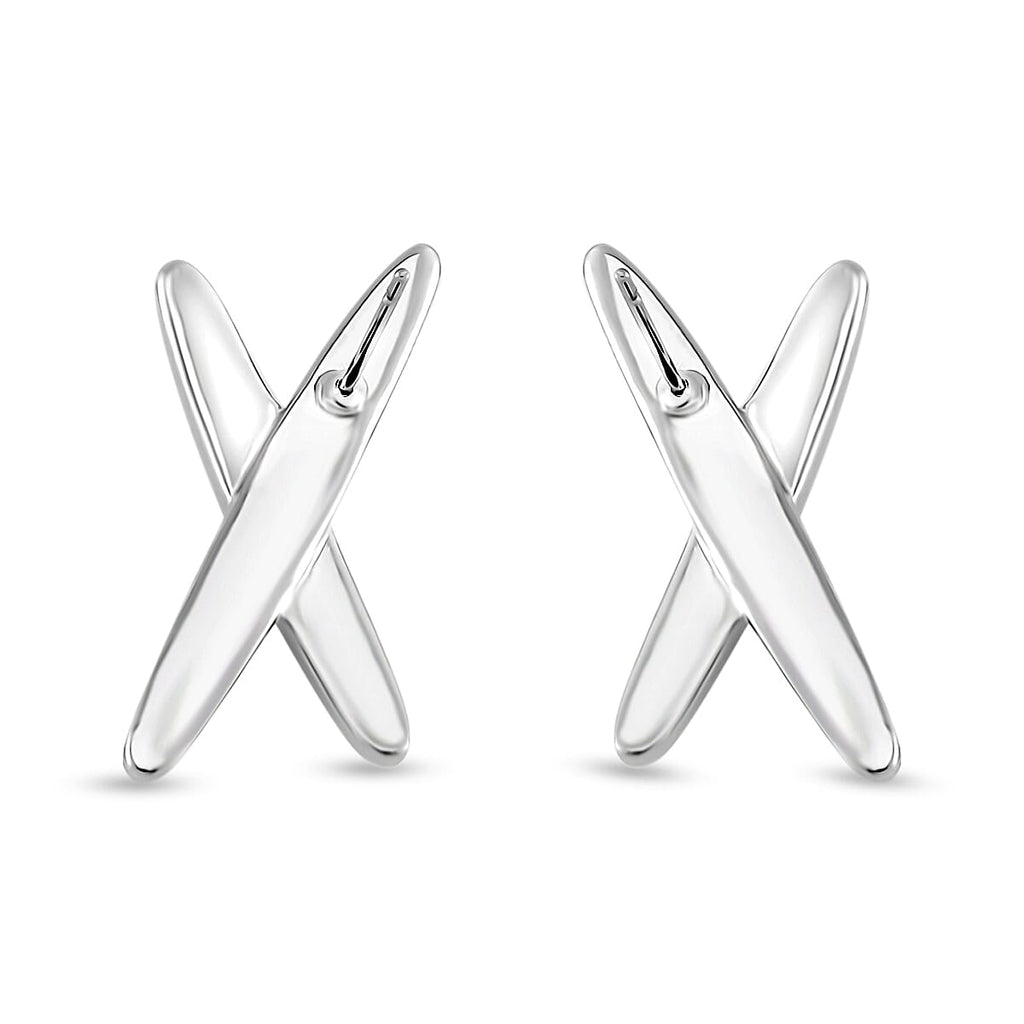 Designer Inspired Kiss Earrings - White