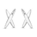 Designer Inspired Kiss Earrings - White
