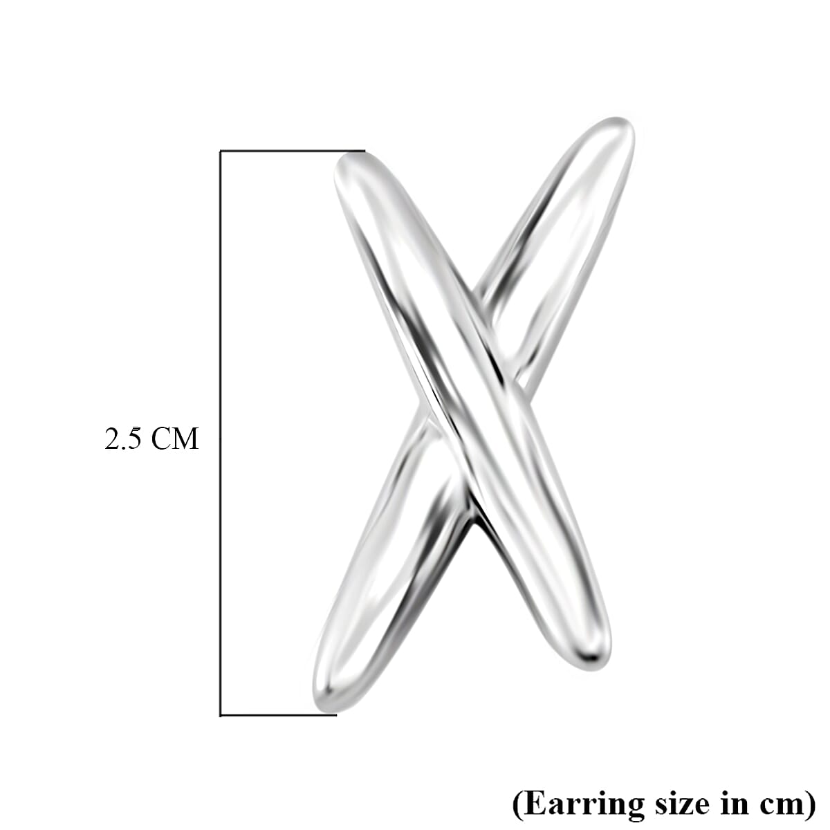 Designer Inspired Kiss Earrings Silvertone 7843082 5