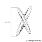Designer Inspired Kiss Earrings - White