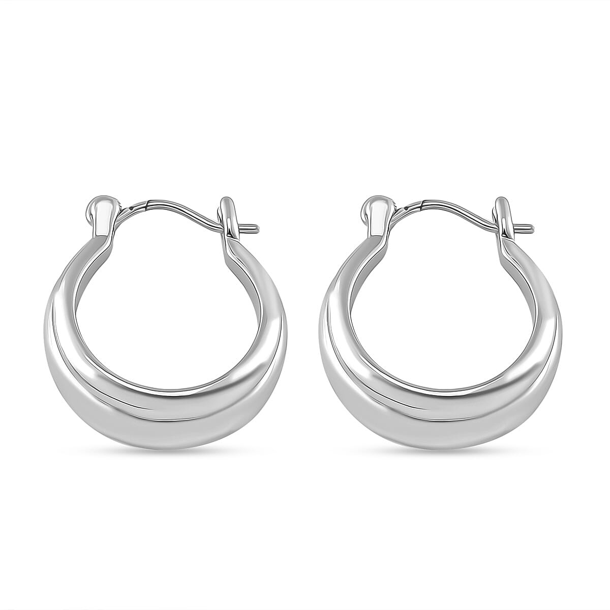 Designer Closeout - Fancy Hoop Earrings - Silver Colour 7879655 4