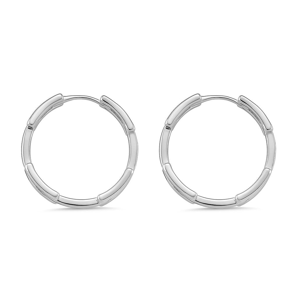 Designer Inspired Silver Plated Hoop Earring