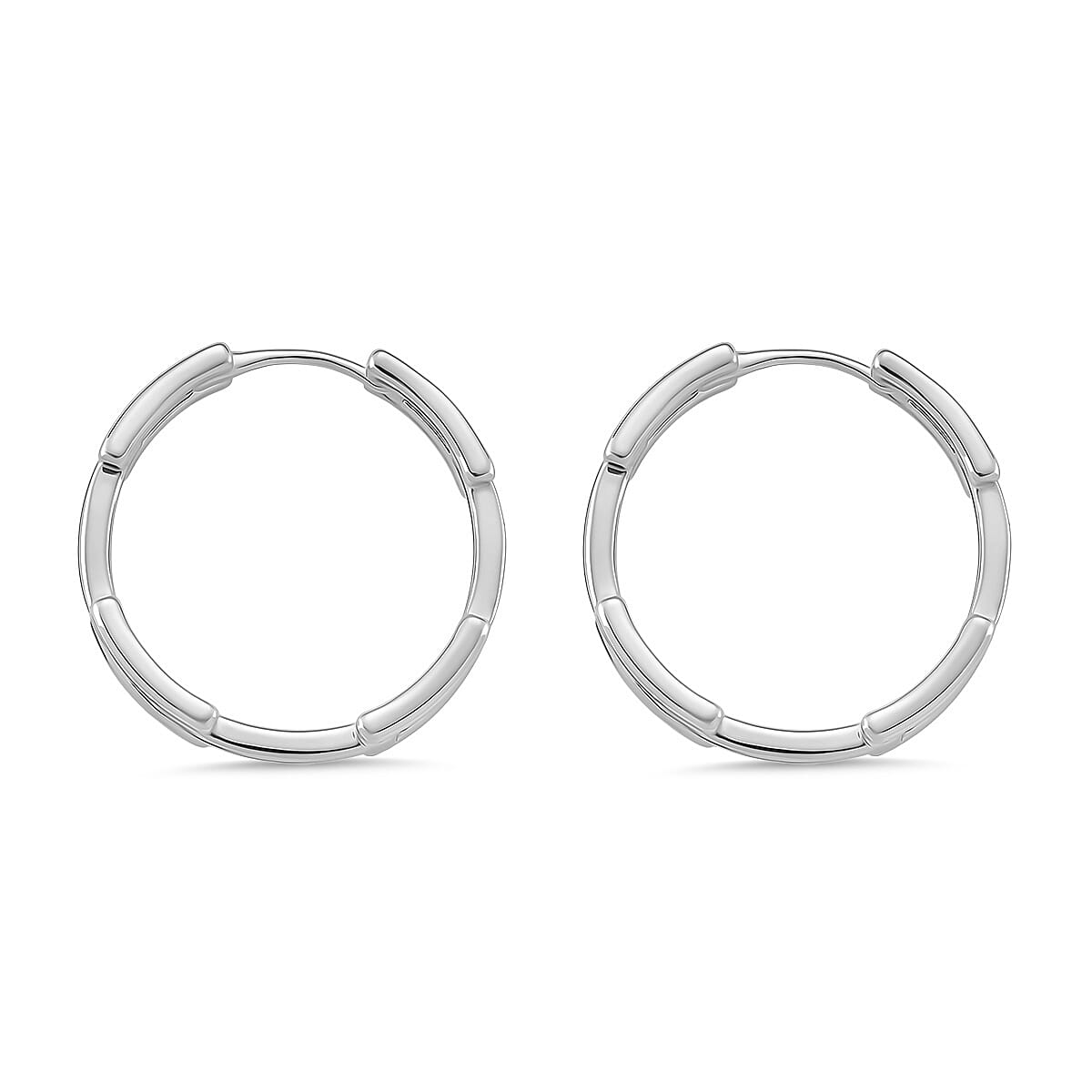 Designer Inspired Silver Plated Hoop Earring 8180453 4